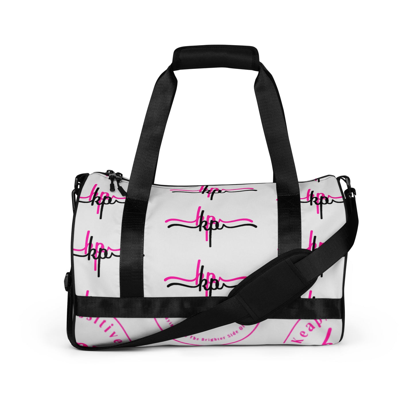 Day Duffle w/All-over print, Pink & Black KP