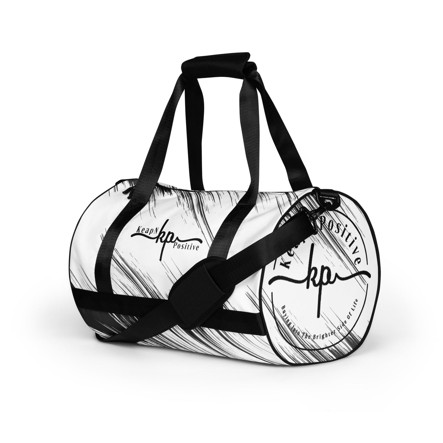 Day Duffle w/All-over print, White & Black KP