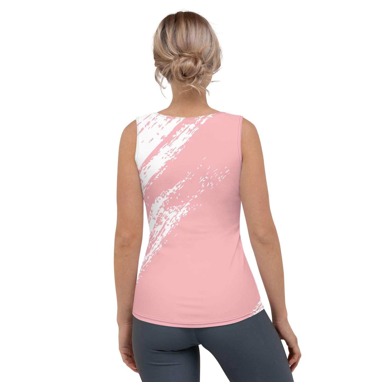 Pink & White Sublimation Cut & Sew Tank Top