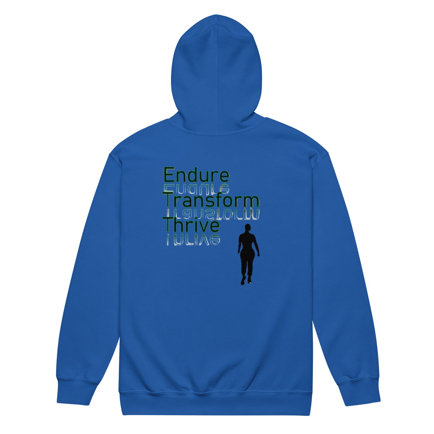 .Endure, Transform, Thrive Ladies heavy blend zip hoodie
