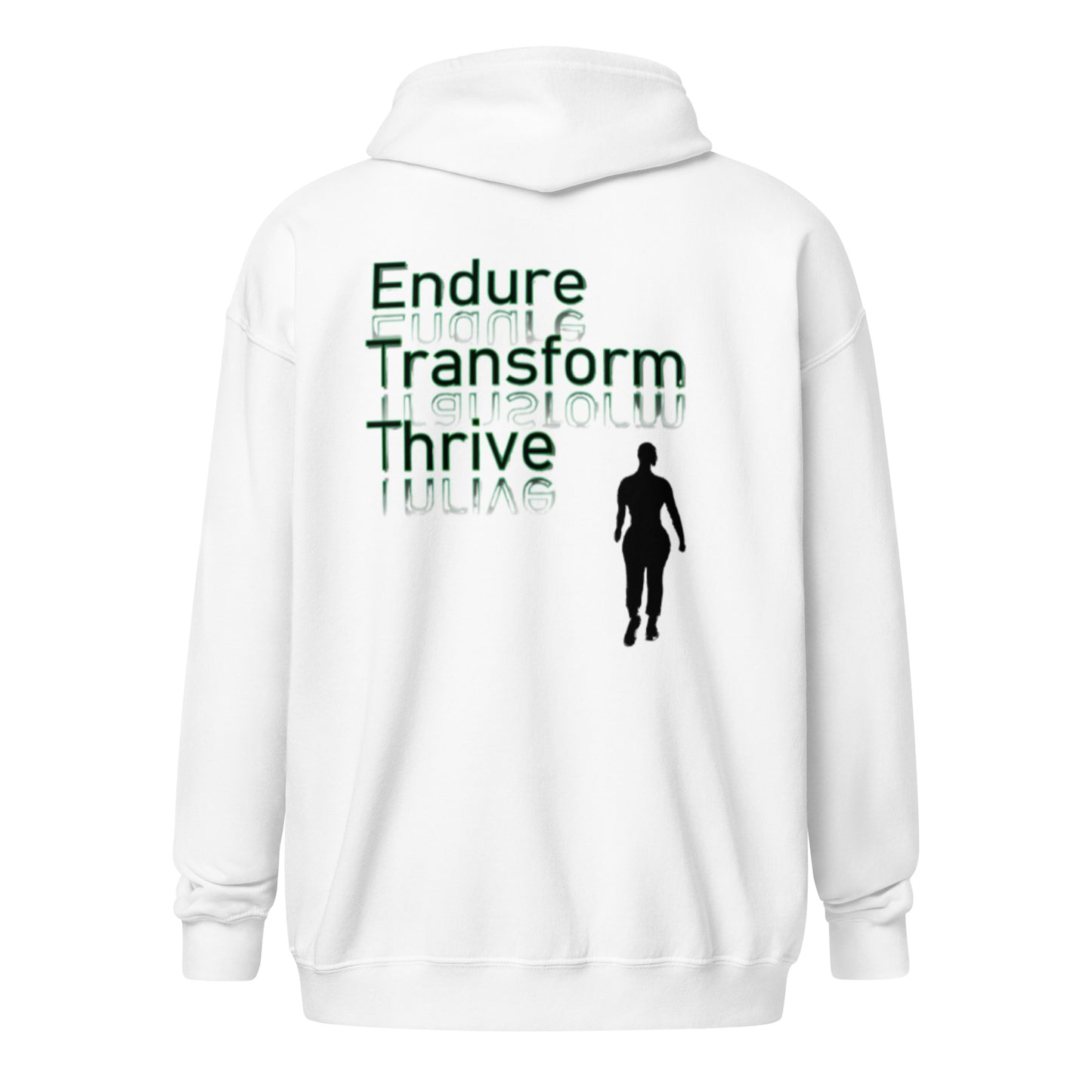 .Endure, Transform, Thrive Ladies heavy blend zip hoodie